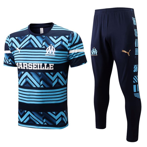 Trikot Marseille Komplett-Set 2022-23 Blau